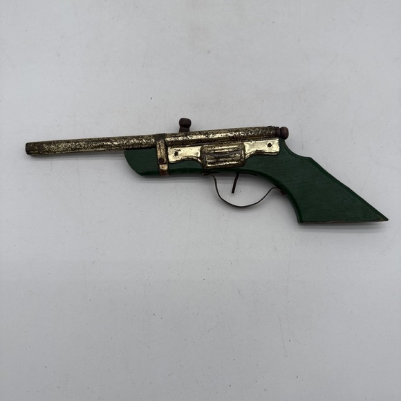 The Unbranded Brand Other - 1950's japanese Wooden Tin Cork Gun For Parts Only No Returns